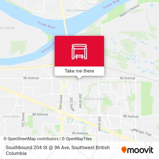 Southbound 204 St @ 96 Ave map