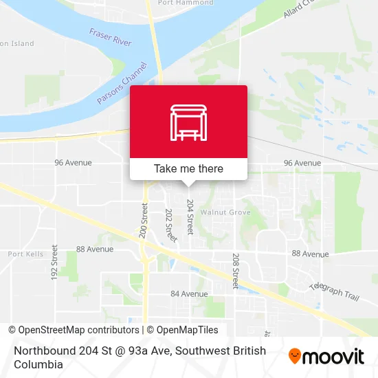 Northbound 204 St @ 93a Ave map