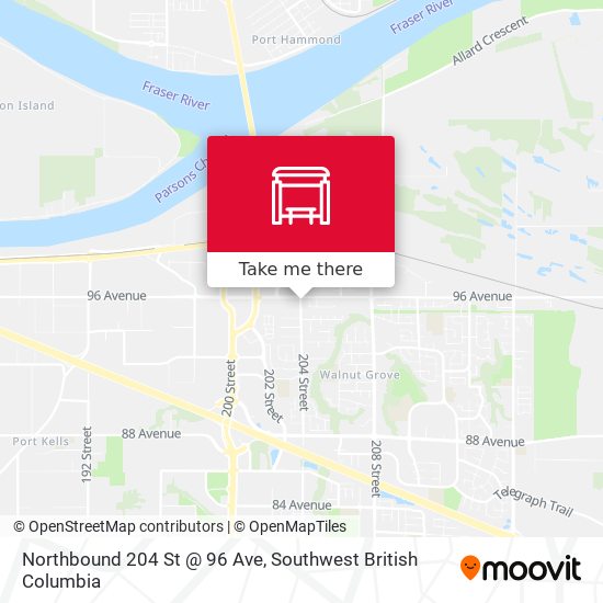 Northbound 204 St @ 96 Ave map