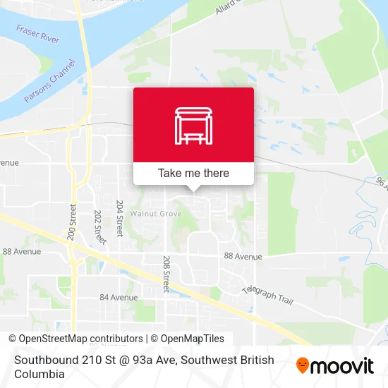 Southbound 210 St @ 93a Ave map