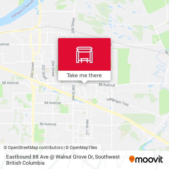 Eastbound 88 Ave @ Walnut Grove Dr map