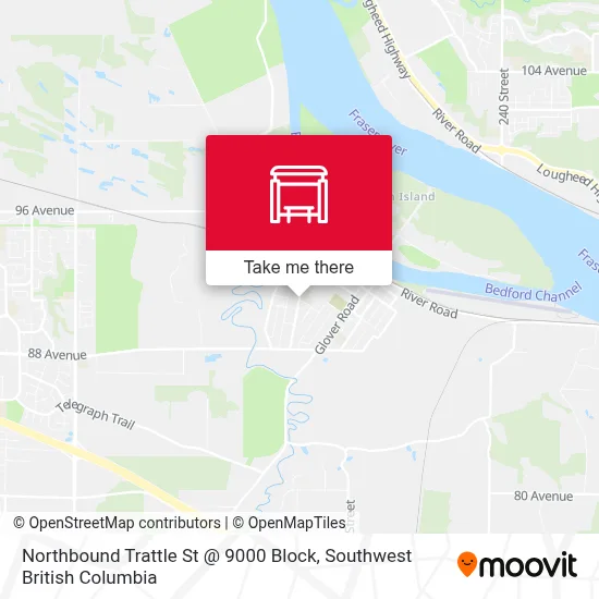 Northbound Trattle St @ 9000 Block map