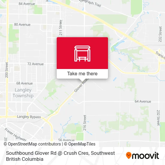 Southbound Glover Rd @ Crush Cres map