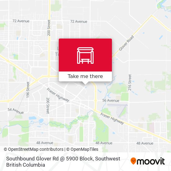 Southbound Glover Rd @ 5900 Block map