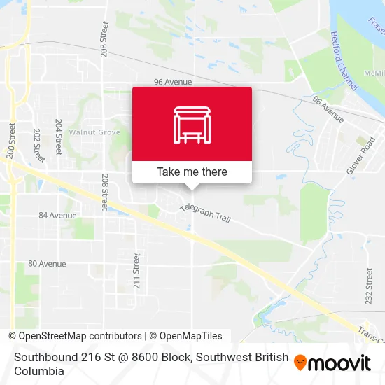 Southbound 216 St @ 8600 Block map