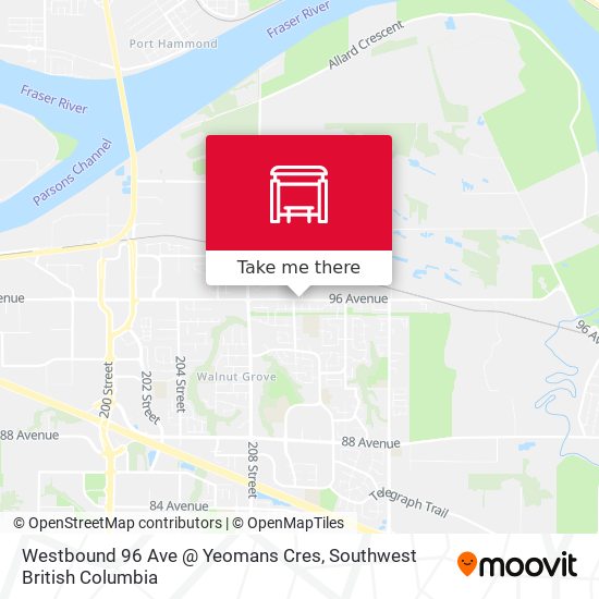 Westbound 96 Ave @ Yeomans Cres map