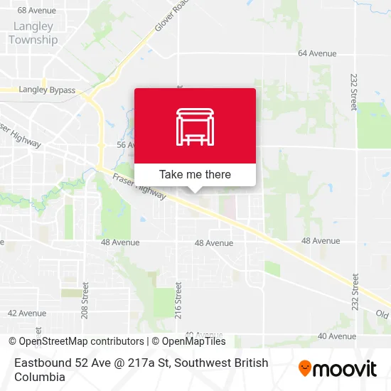 Eastbound 52 Ave @ 217a St map