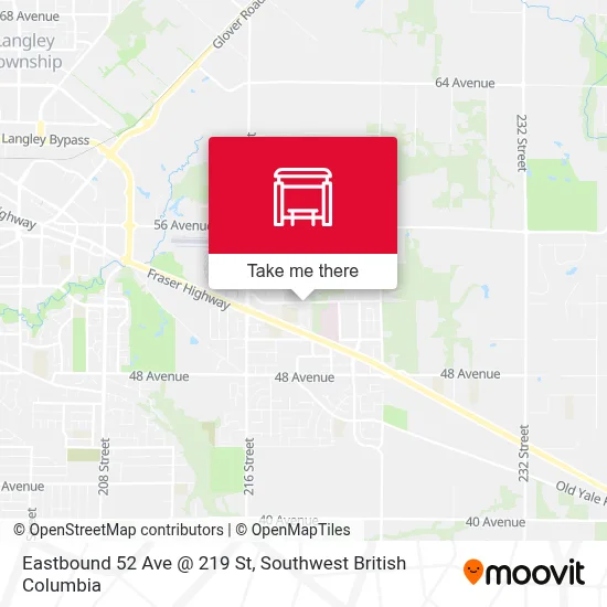 Eastbound 52 Ave @ 219 St map