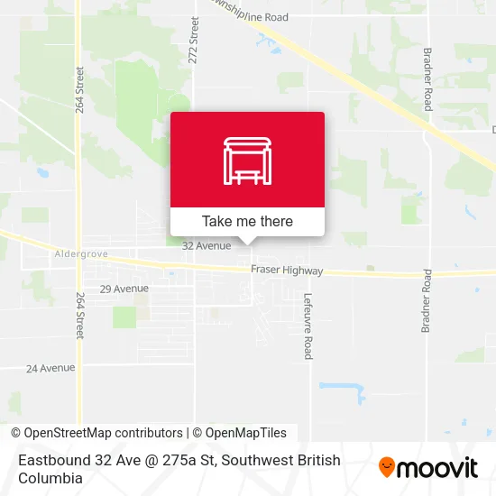 Eastbound 32 Ave @ 275a St map