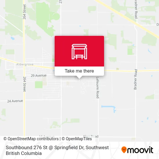 Southbound 276 St @ Springfield Dr map