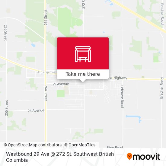 Westbound 29 Ave @ 272 St map