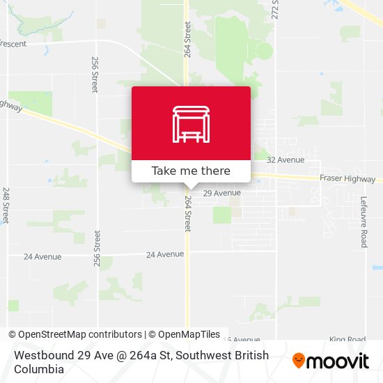 Westbound 29 Ave @ 264a St map
