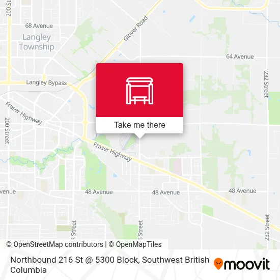 Northbound 216 St @ 5300 Block map
