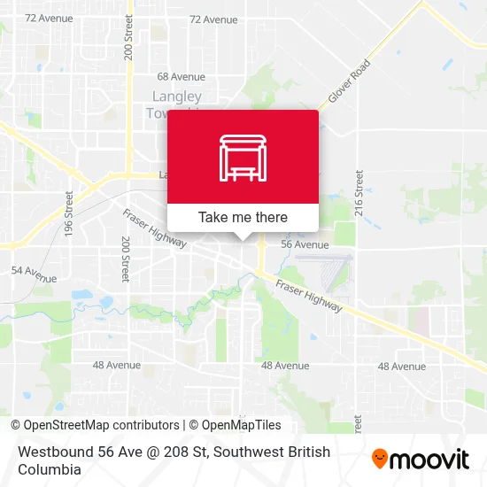 Westbound 56 Ave @ 208 St map