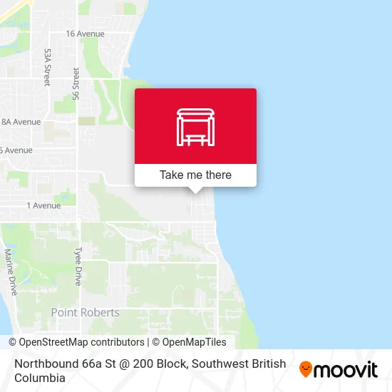 Northbound 66a St @ 200 Block map