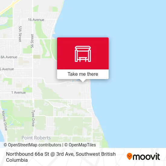 Northbound 66a St @ 3rd Ave map