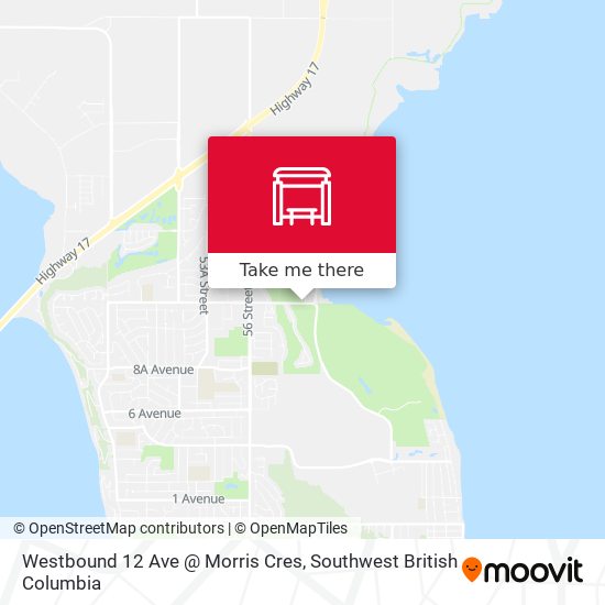 Westbound 12 Ave @ Morris Cres map