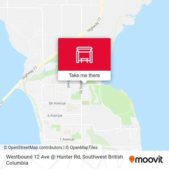 Westbound 12 Ave @ Hunter Rd map