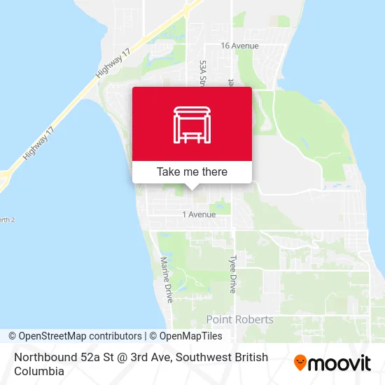 Northbound 52a St @ 3rd Ave map