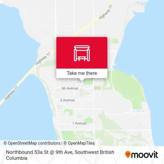 Northbound 53a St @ 9th Ave map