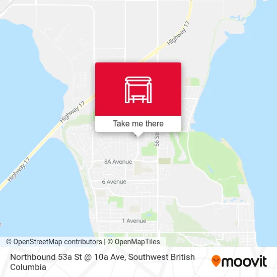 Northbound 53a St @ 10a Ave map