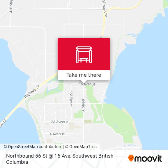 Northbound 56 St @ 16 Ave map