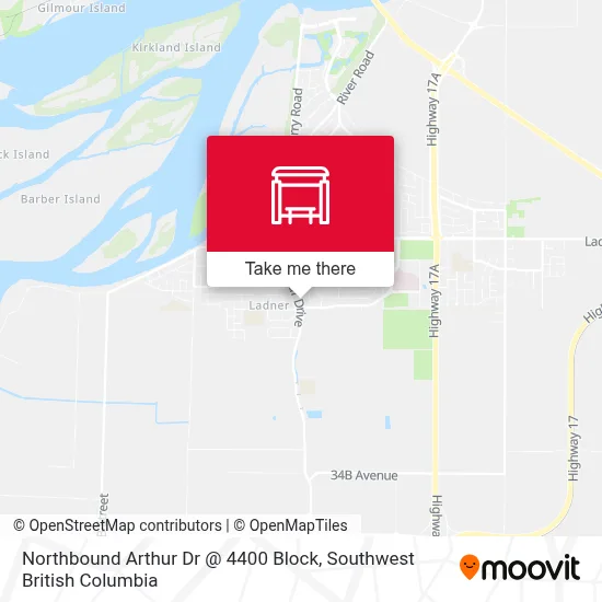 Northbound Arthur Dr @ 4400 Block map