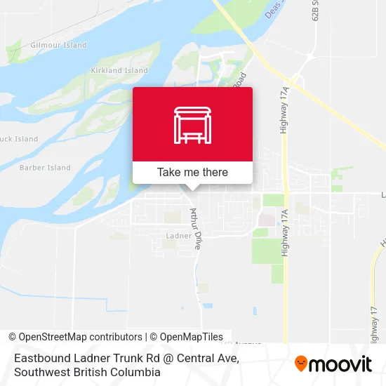 Eastbound Ladner Trunk Rd @ Central Ave map
