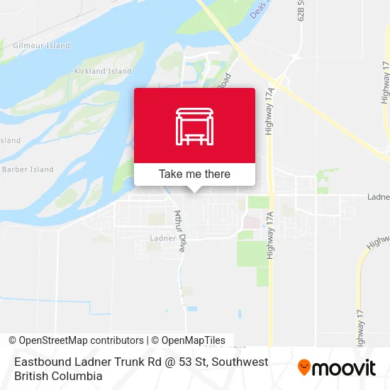 Eastbound Ladner Trunk Rd @ 53 St plan