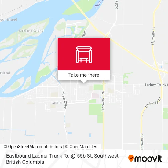 Eastbound Ladner Trunk Rd @ 55b St map