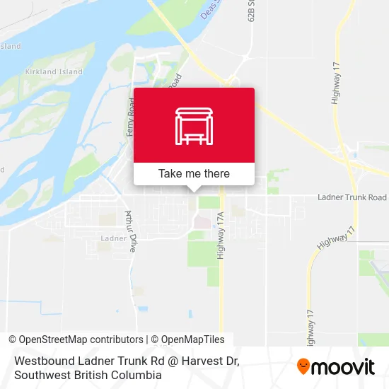 Westbound Ladner Trunk Rd @ Harvest Dr map