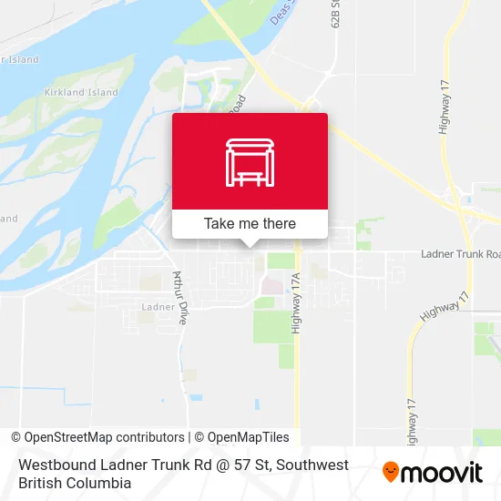 Westbound Ladner Trunk Rd @ 57 St map