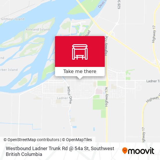 Westbound Ladner Trunk Rd @ 54a St map