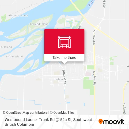 Westbound Ladner Trunk Rd @ 52a St map