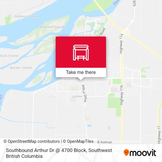 Southbound Arthur Dr @ 4700 Block map