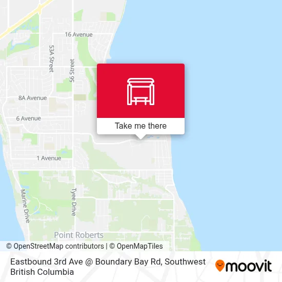 Eastbound 3rd Ave @ Boundary Bay Rd map