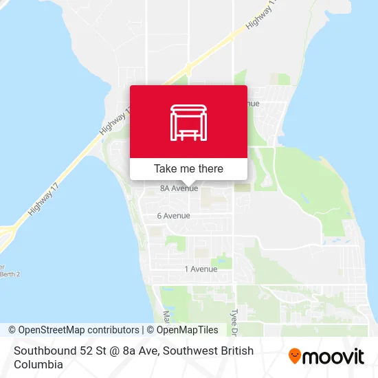 Southbound 52 St @ 8a Ave map