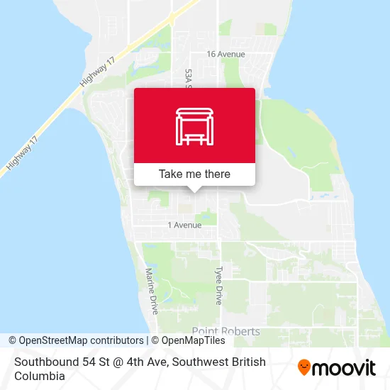 Southbound 54 St @ 4th Ave map