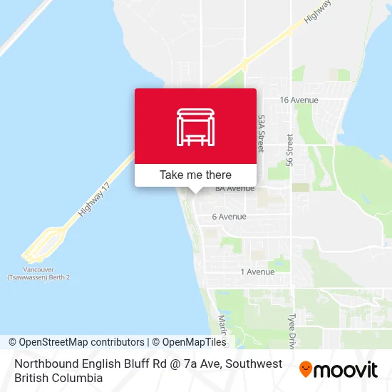 Northbound English Bluff Rd @ 7a Ave map
