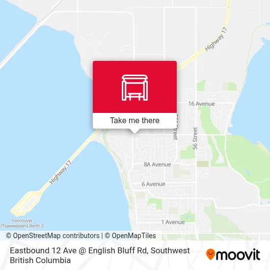 Eastbound 12 Ave @ English Bluff Rd map