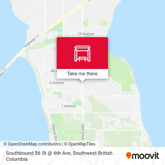 Southbound 56 St @ 6th Ave map