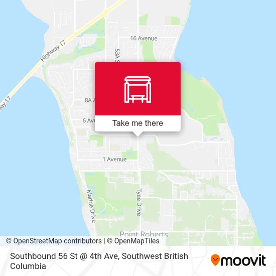Southbound 56 St @ 4th Ave map
