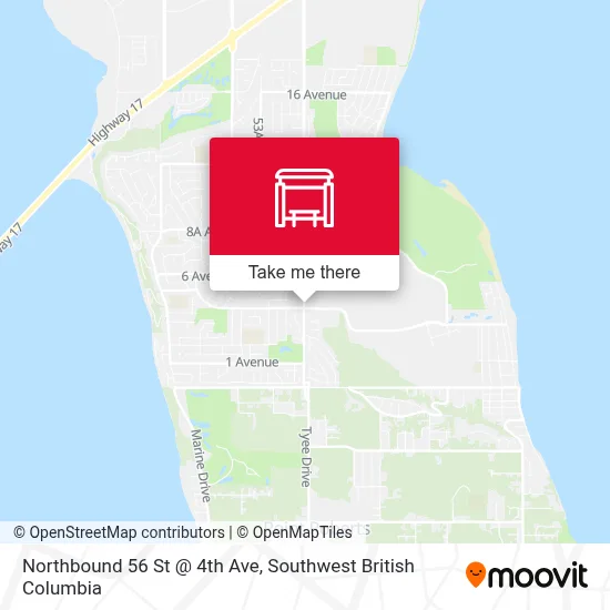 Northbound 56 St @ 4th Ave map