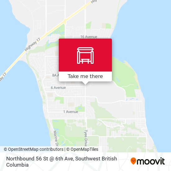 Northbound 56 St @ 6th Ave map