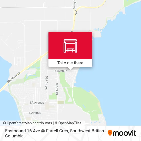 Eastbound 16 Ave @ Farrell Cres map