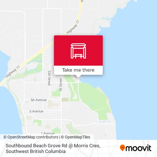 Southbound Beach Grove Rd @ Morris Cres map