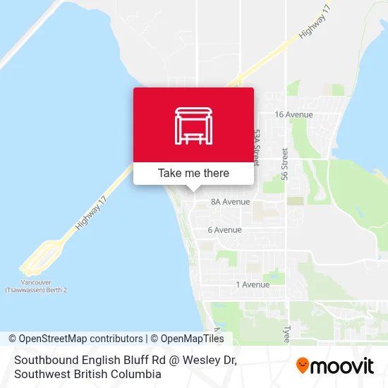 Southbound English Bluff Rd @ Wesley Dr map