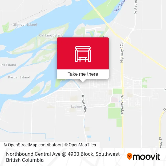 Northbound Central Ave @ 4900 Block map