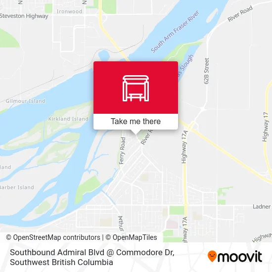 Southbound Admiral Blvd @ Commodore Dr map