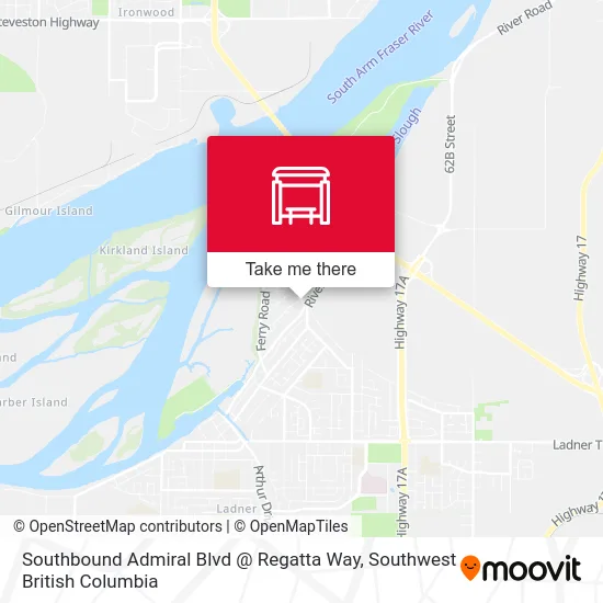 Southbound Admiral Blvd @ Regatta Way map